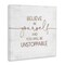 Stupell Industries Believe In Yourself Be Unstoppable Canvas Wall Art